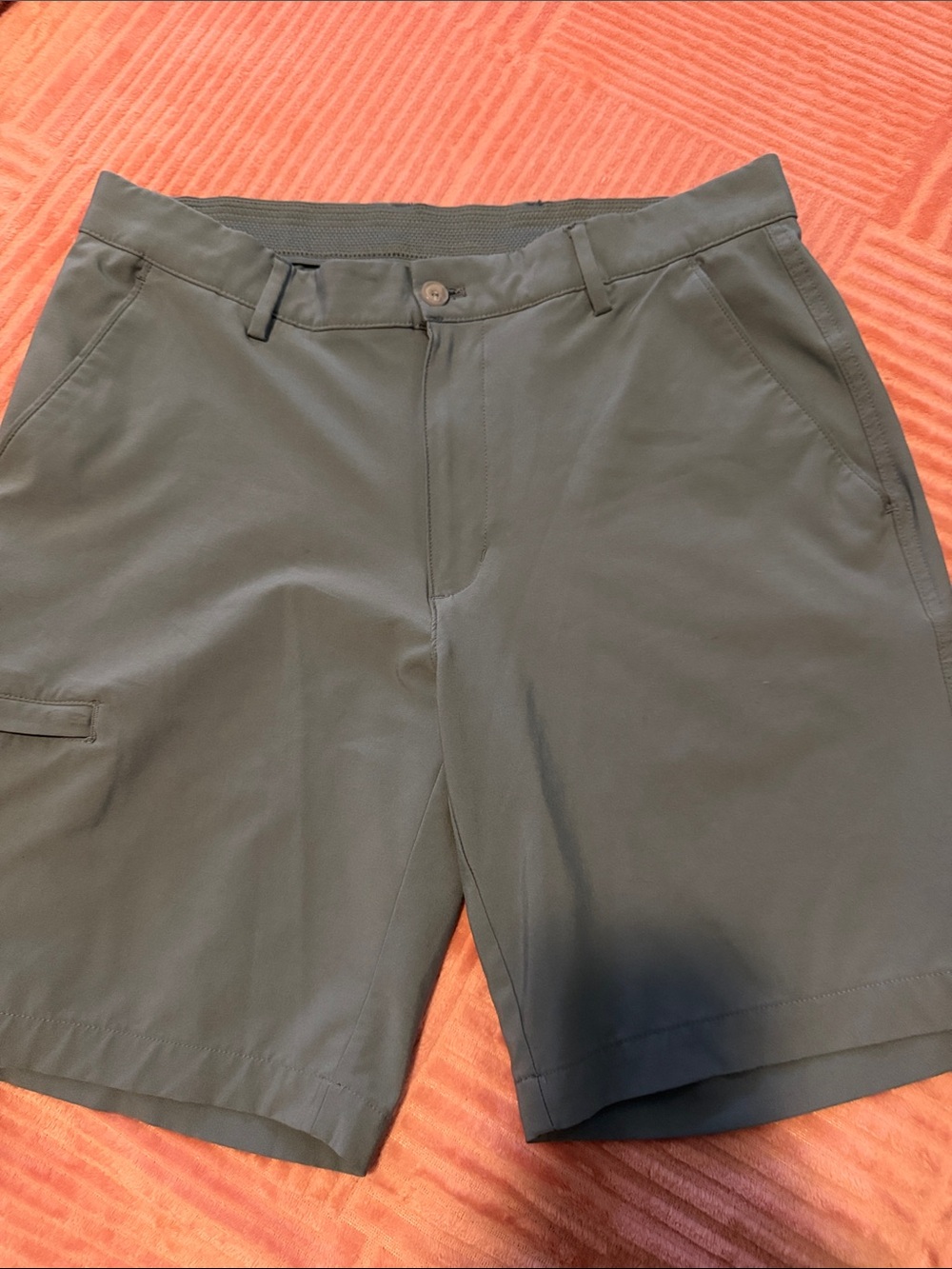 Greg Norman Collection Olive Green Performance Flat-Front Shorts